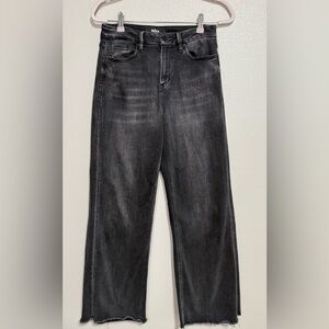 Mica high rise wide leg black jean